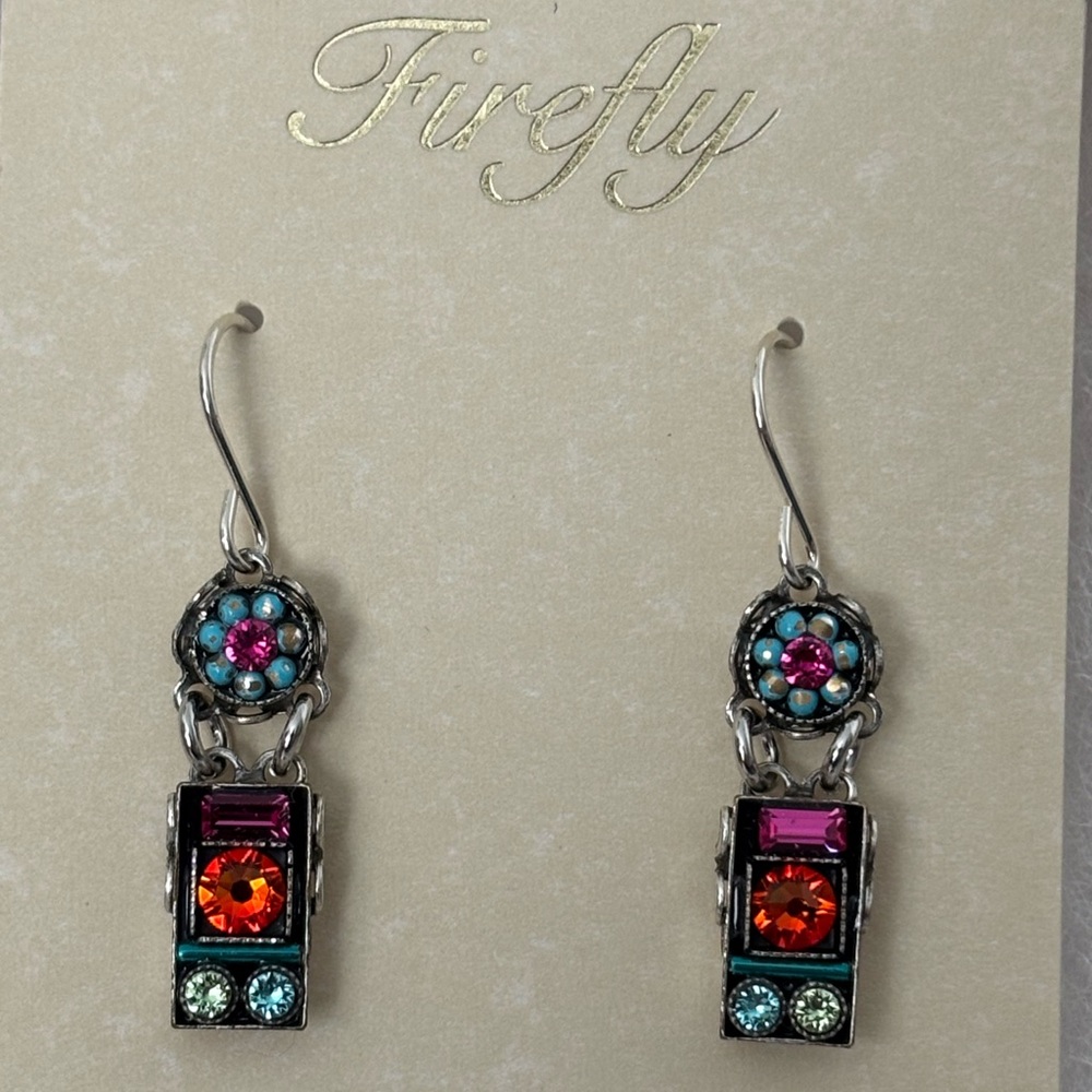 Firefly Jewelry Architectural Mosaic Dangle Earrings